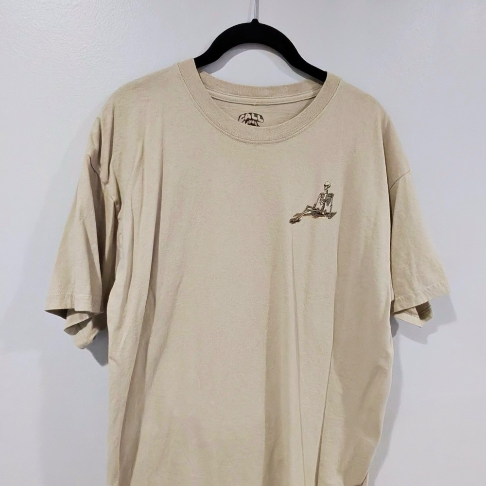 Pale Beige Casual T-Shirt for Men
